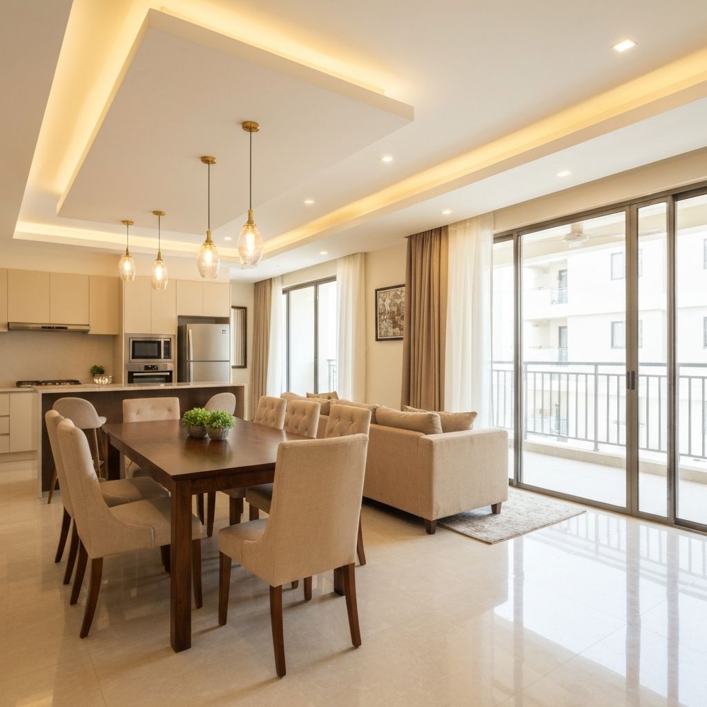 Elegant Indian apartment interior design